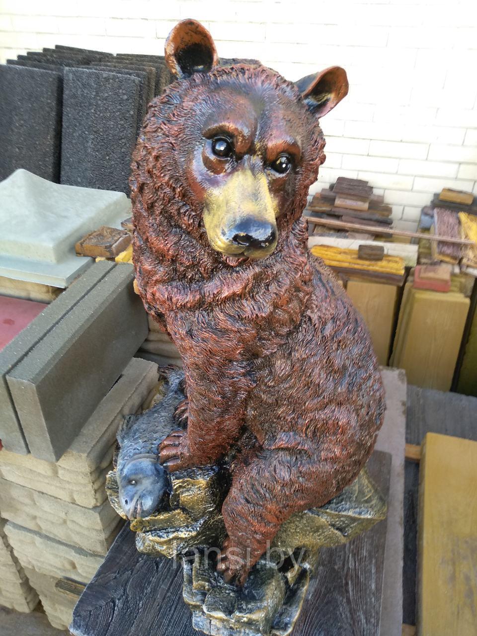 Скульптура Медведь с рыбой. - фото 3 - id-p90227208