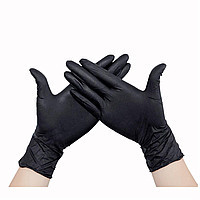 Перчатки нитриловые неопудр. размер M черные (100шт) - фото 1 - id-p90230801
