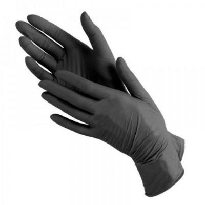 Перчатки нитриловые неопудр. размер M черные (100шт) - фото 2 - id-p90230801