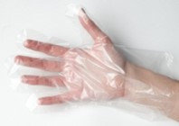 Перчатки одноразовые полиэтиленовые особопрочные M/L, упаковка 100 шт.