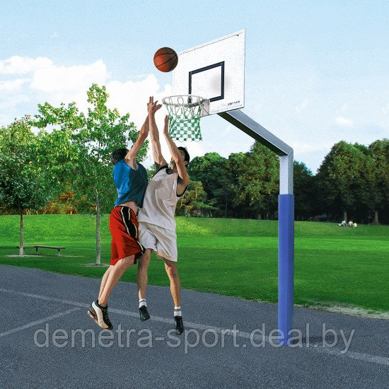 Баскетбольная стойка уличная со складывающимся кольцом - фото 1 - id-p90233644