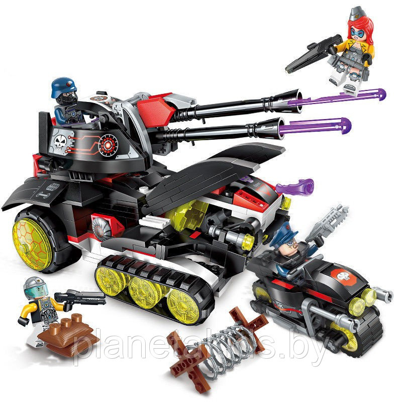 Детский конструктор брик BRICK Enlighten арт. 2715 "Танк с пушками",399 дет. аналог LEGO (Лего)