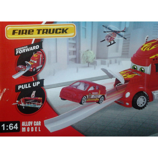 Грузовик трейлер-парковка Fire Truck Тачки с машинками 660-А17 - фото 6 - id-p90240786