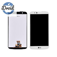 Дисплей (экран) LG K10 LTE Indigo (K430) с тачскрином, белый