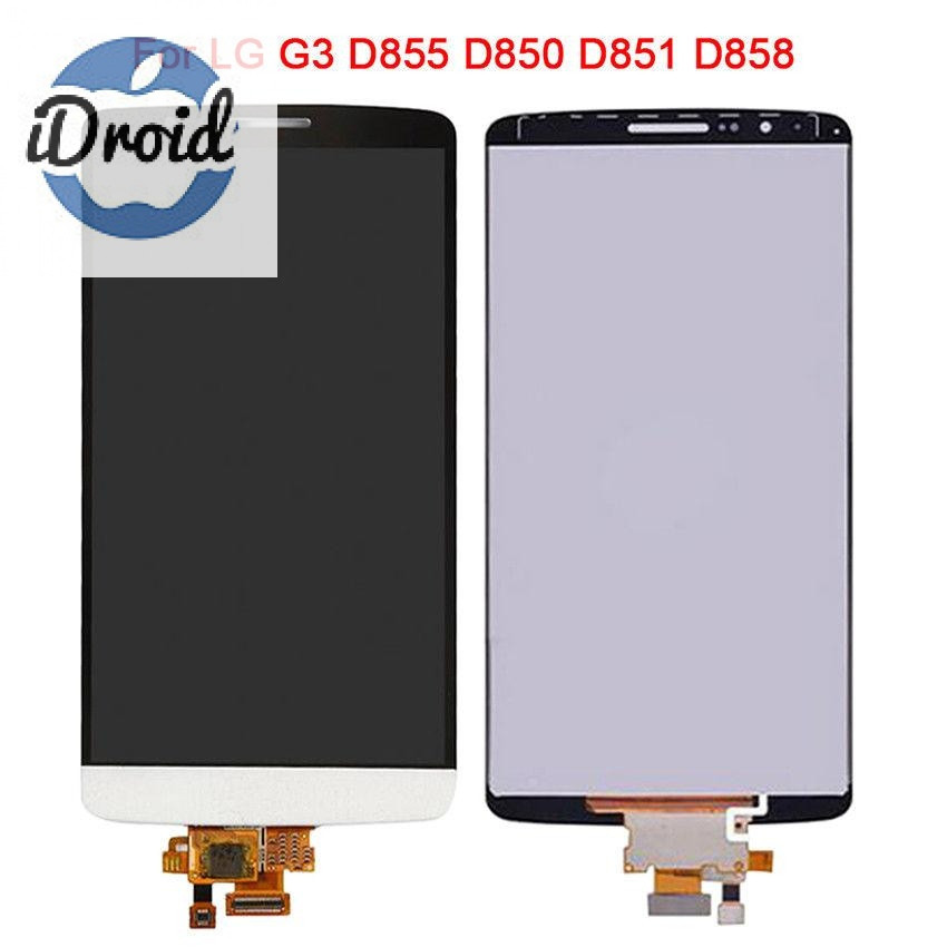 Дисплей (экран) LG G3 (D850, D855) с тачскрином, белый - фото 1 - id-p90112009