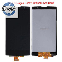Дисплей (экран) LG Magna (H500, H502) с тачскрином, черный