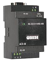 АС3-М преобразователь интерфейсов RS-232  RS-485 с гальванической изоляцией