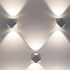 Уличный настенный светодиодный светильник 1565 TECHNO LED KROKET белый, фото 3