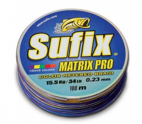 Плетеный шнур Sufix Matrix Pro разноцветный 100 м. - фото 2 - id-p90271609