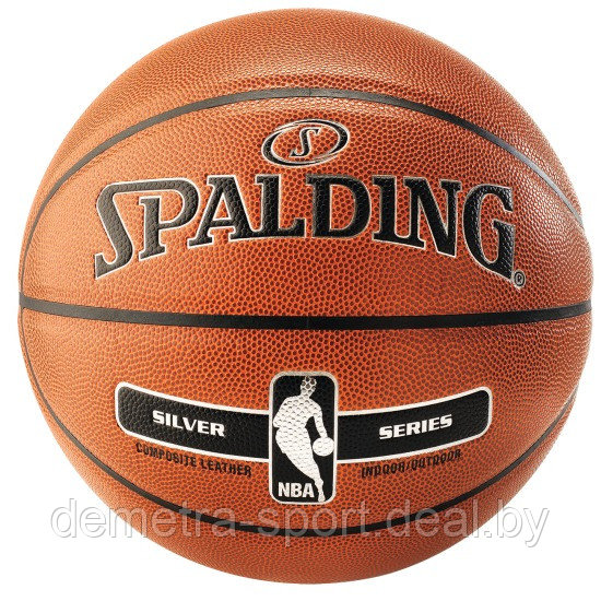 Баскетбольный мяч Spalding NBA Silver - фото 2 - id-p90280815