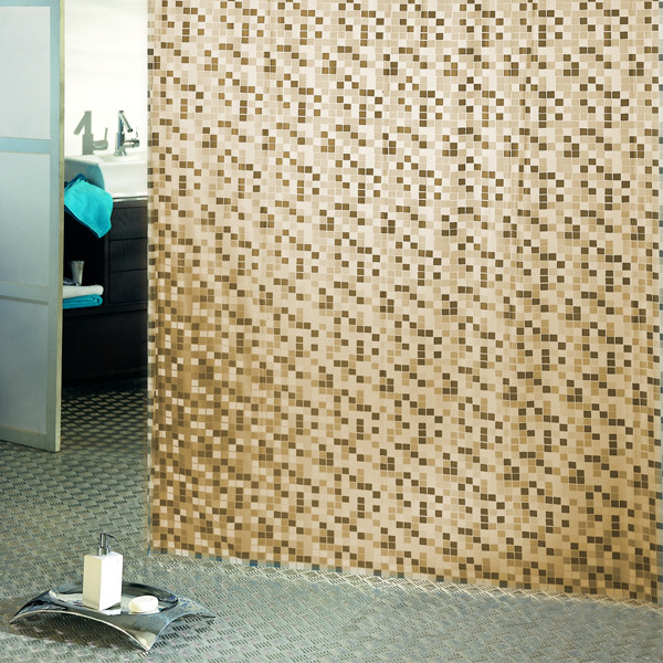 Штора для ванны 180Х200 ПВХ MOSAICO бежевая