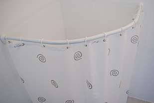 Карниз дугообразный для ванной 140х140 симметричный белый