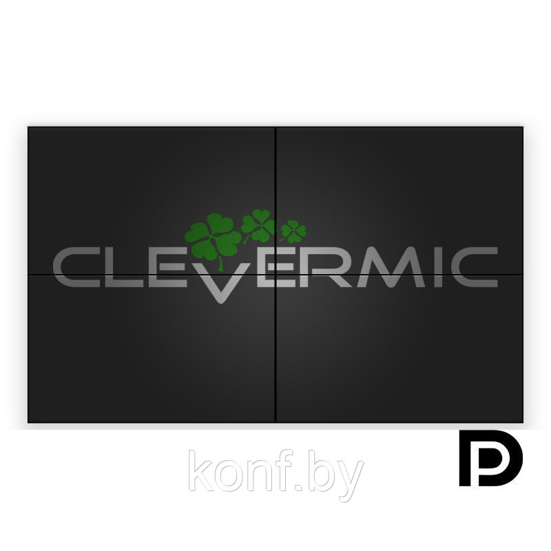 Видеостена 2x2 CleverMic 8KDP-W65-4.3-700 (8K 130" DisplayPort) - фото 1 - id-p90282841