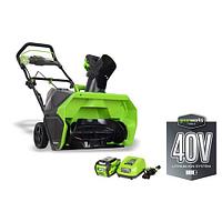 Аккумуляторная снегоуборочная машина GreenWorks DigiPro GD40SB 40 В G-MAX