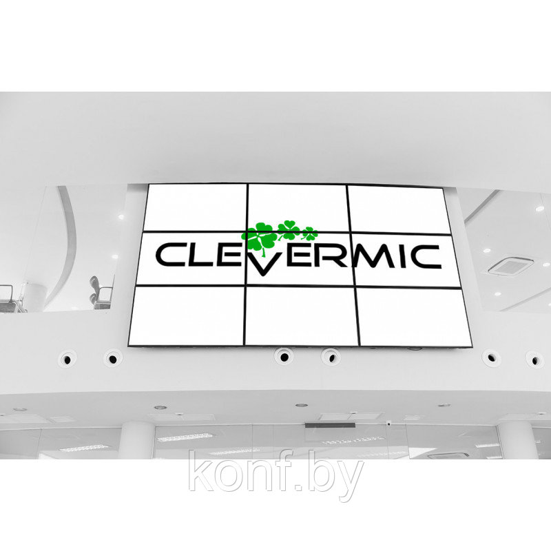Видеостена 3x3 CleverMic W49-3.5 (FullHD 147") - фото 2 - id-p90282991