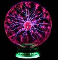Плазма Магический шар Молния plasma light на подставке 15 см, фото 1