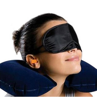 Дорожный набор для сна (надувная подушка, маска для сна, беруши) - фото 1 - id-p4376526