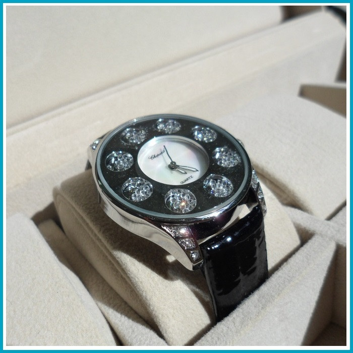 Часы женские Chopard Argent Geneve S9204 со стразами Оранжевый