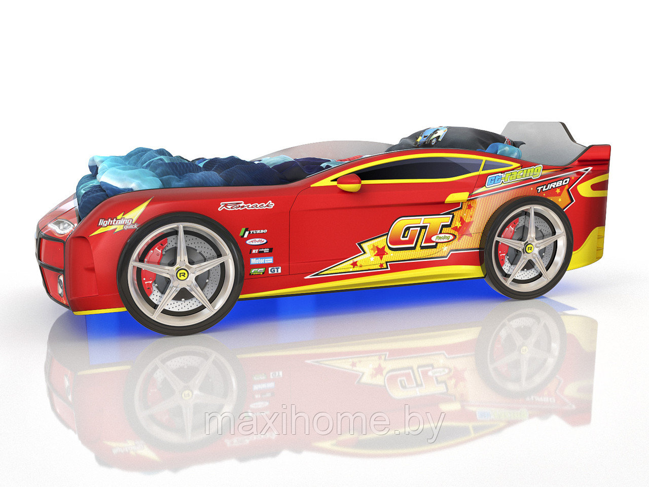 Кровать-машина Ferrari red - молния - фото 6 - id-p90402006
