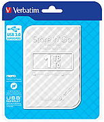 Внешний жесткий диск Store 'n' Go USB 3.0, 1 Тб белый Verbatim