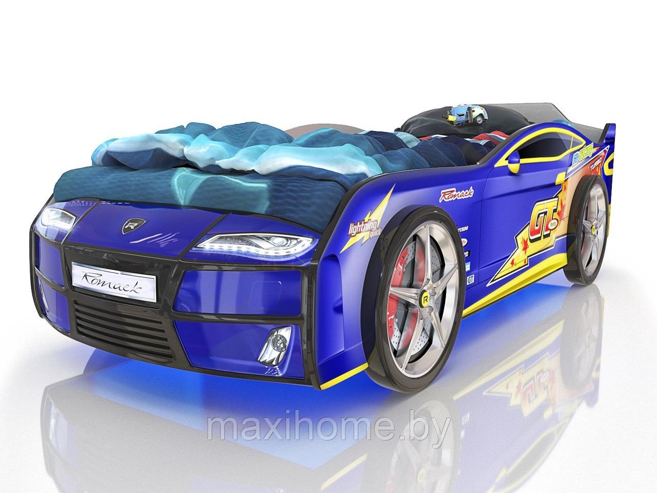 Кровать-машина Ferrari blue - молния - фото 4 - id-p90403333