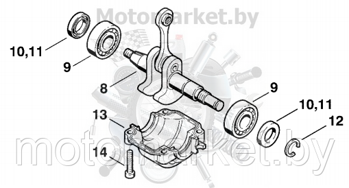 salnik kolenvaka dlia benzopily Stihl Ms 180 , 170 motomarket.by