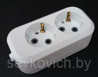 Колодка для удлинителя 2 гнезда У10-001 Пересвет с з/к