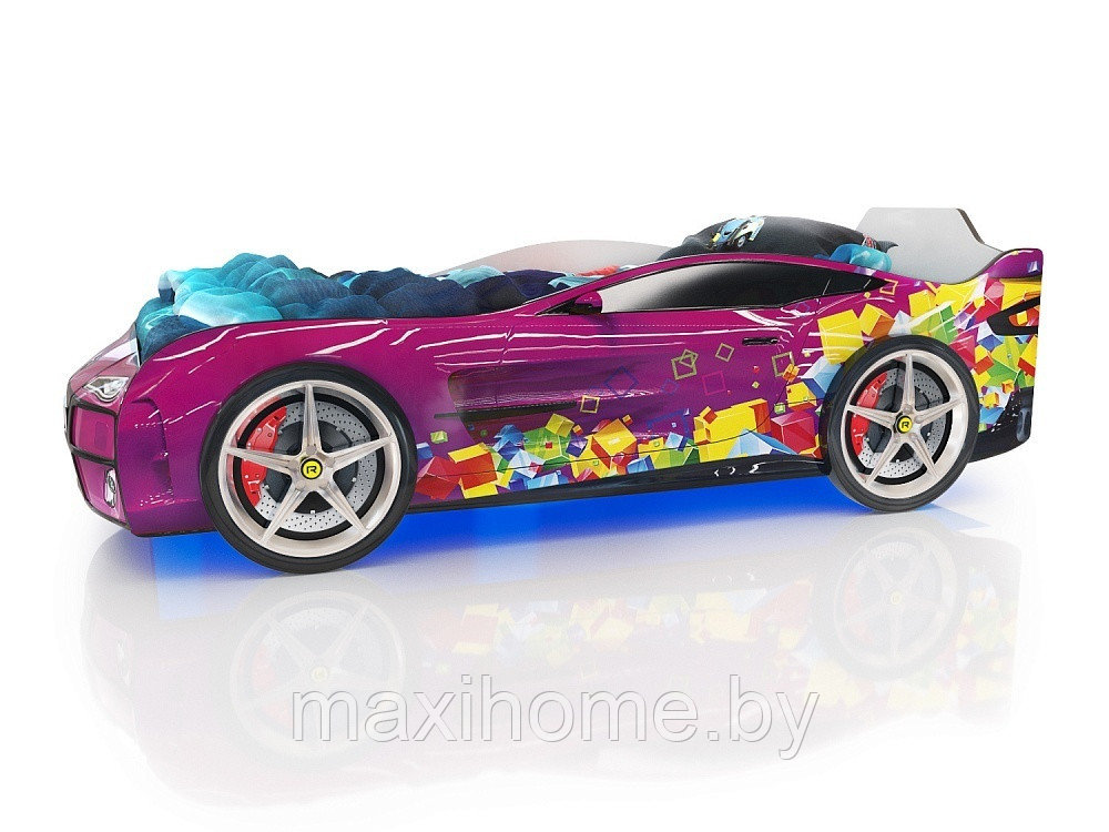 Кровать-машина Ferrari lilac (сиреневый) - фото 5 - id-p90423133