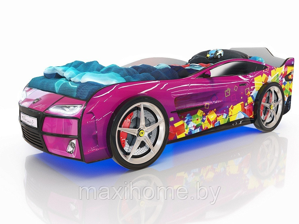 Кровать-машина Ferrari lilac (сиреневый) - фото 1 - id-p90423133