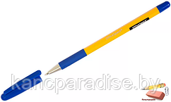 Ручка шариковая OfficeSpace Yellow Stone, 0,7 мм., с резиновым грипом, синяя