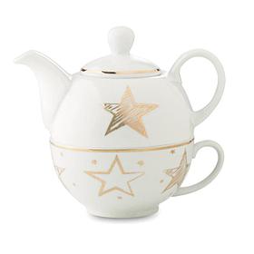 Заварочный чайник декорированный золотыми звездами