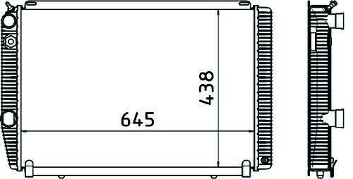 Радиатор охлаждения УАЗ "Патриот","Пикап","Карго" (Евро-3,4) (2-рядный) алюминий