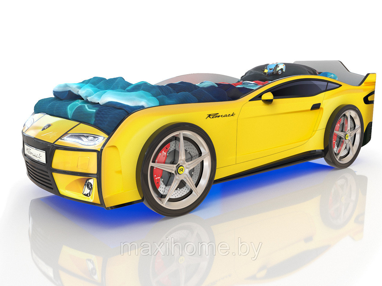 Кровать-машина Ferrari yellow (желтый)