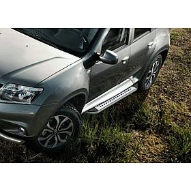 Пороги Bmw-Style овалы для Renault Duster (2011-2018) № B173AL.4701.3