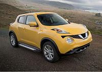 Пороги BMW-Style (кружки) усиленные для Nissan Juke FWD 2010-2016. Артикул D173AL.4102.2