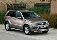 Пороги BMW-Style (овалы) усиленные для Suzuki Grand Vitara II 5-дв. 2005-2012. Артикул B173AL.5502.2