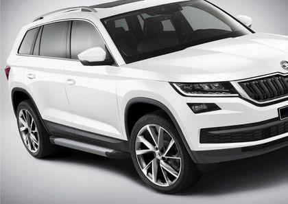 Пороги  Silver усиленные для Skoda Kodiaq 2017-2018. Артикул F180AL.5102.2