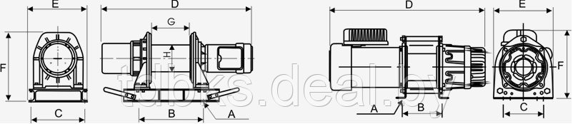 Лебедка тяговая электрическая BKS KDJ 1000Е1 - фото 2 - id-p90521689