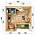 Дачный домик "Инесса" 5,8 х 5,8 м из профилированного бруса,толщиной 44мм (базовая комплектация), фото 3