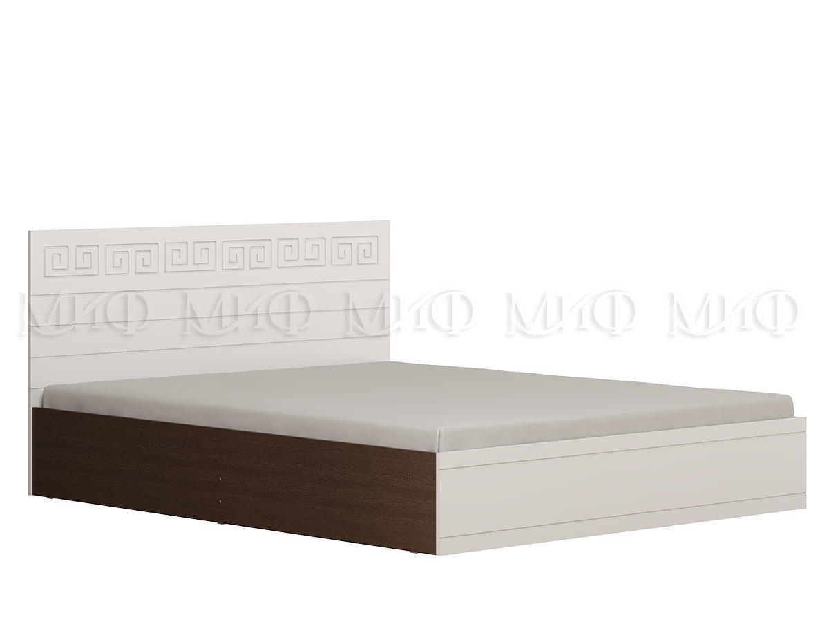Кровать 1,6 Афина (венге и белый глянец) фабрика Миф - фото 1 - id-p90545315
