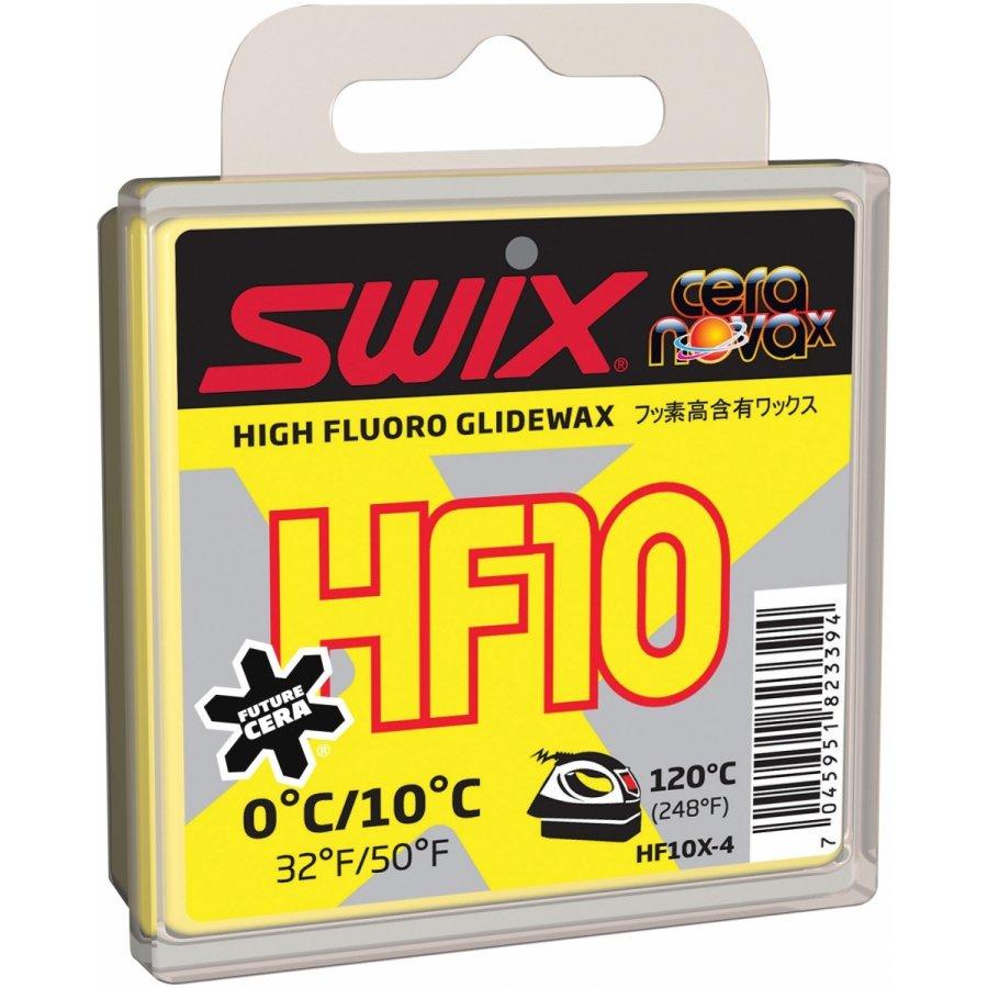 Парафин высокофтористый Swix HF10X Yellow 0C/+10C, 40 гр