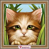 Картина стразами "Зеленоглазый котенок"