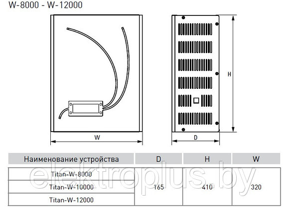 Стабилизатор напряжения настенный TITAN W-(8000;10000;12000)EKF PROxima, фото 2