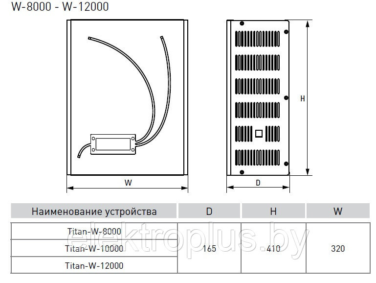 Стабилизатор напряжения настенный TITAN W-(8000;10000;12000)EKF PROxima - фото 2 - id-p90570669