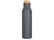 Вакуумная изолированная бутылка с пробкой, серебристый, фото 2
