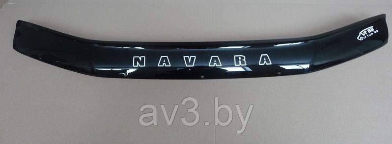 Дефлектор капота Nissan Navara D40 (2005-2010) [NS26] (VT52) - фото 1 - id-p90440174