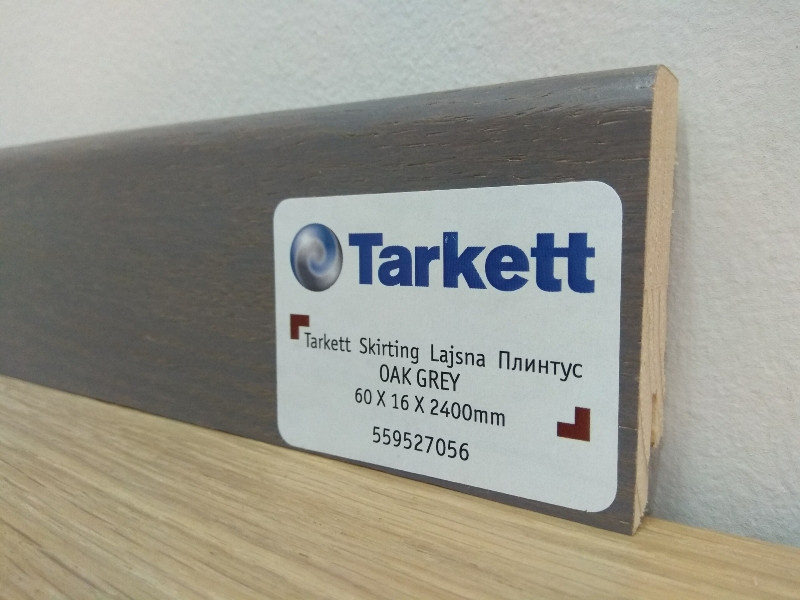 Плинтус деревянный шпонированный Tarkett  60x16х2400 ДУБ СЕРЫЙ / OAK GREY