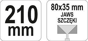 Щипцы для формировки профилей 210мм (80х35мм) "Yato" YT-5140, фото 2