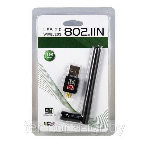 Беспроводной USB WiFi адаптер 802.IIN 150 Mbps ( с антенной) - фото 1 - id-p90639135