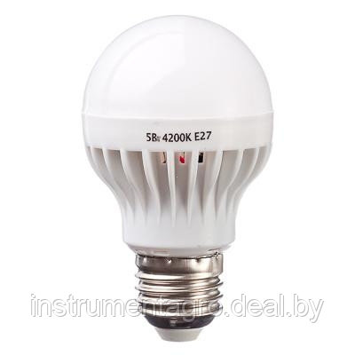 Лампа светодиодная А60 5W, Е27, 300lm 4200K PROMO
